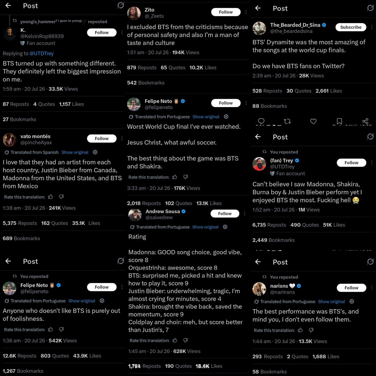 rkiveforlive's tweet photo. Bener-bener bangga banget sama bangtan, gue gak pernah takut tiap mereka dateng ke acara-acara gede gitu karena mereka selalu ngasih yg terbaik, mulai dari award2 gede, sampe world cup, notice setiap mereka abis tampil di acara gede mereka selalu dapet pujian dari non kpop, sekeren itu emang mereka 😭😭💜