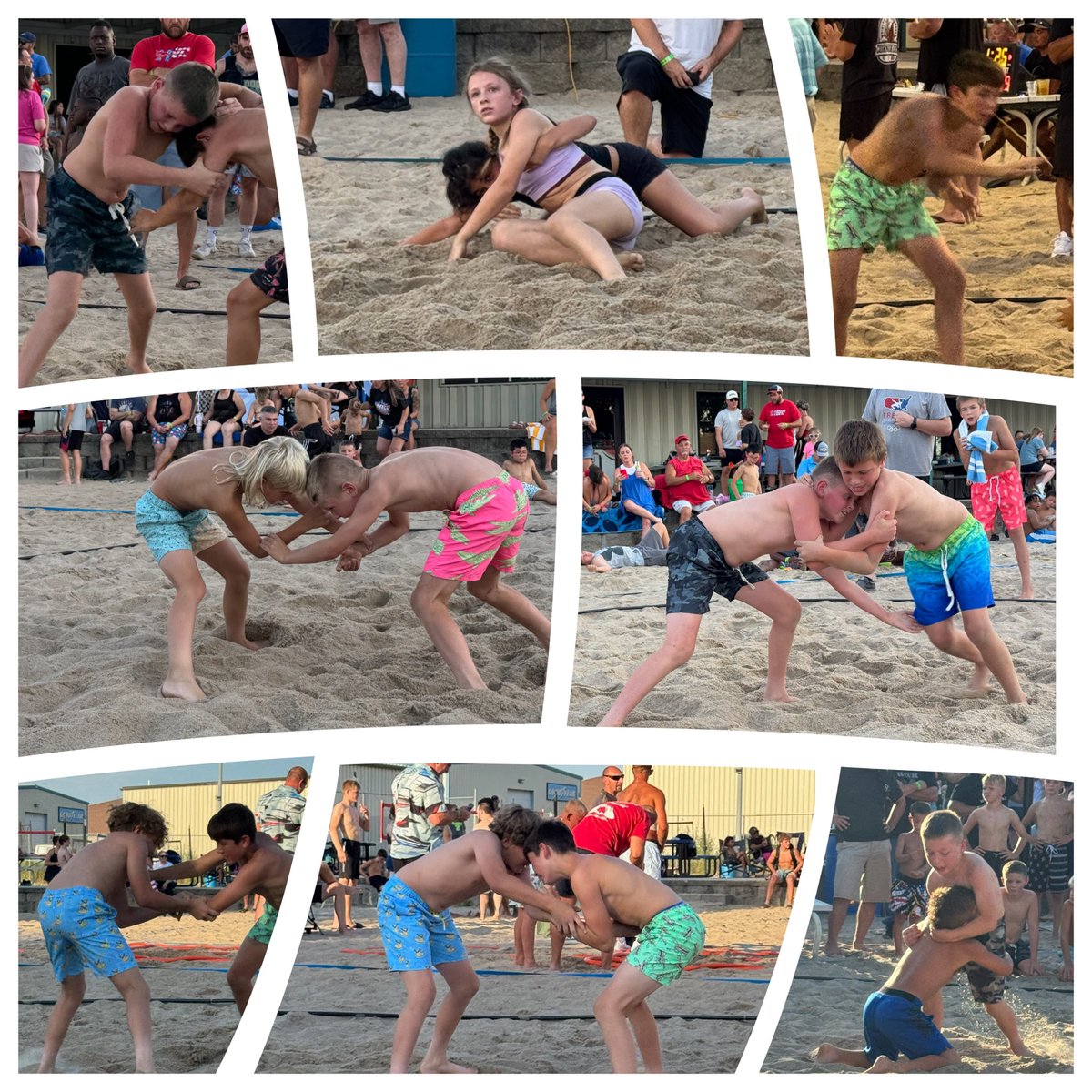 WWC365's tweet photo. Beach 🏖️ Wrestling 🤼 at Cornhusker 🌽 State Games 😎 #beachwrestling #youthwrestling #WWC365 https://t.co/HPBCC9lX36