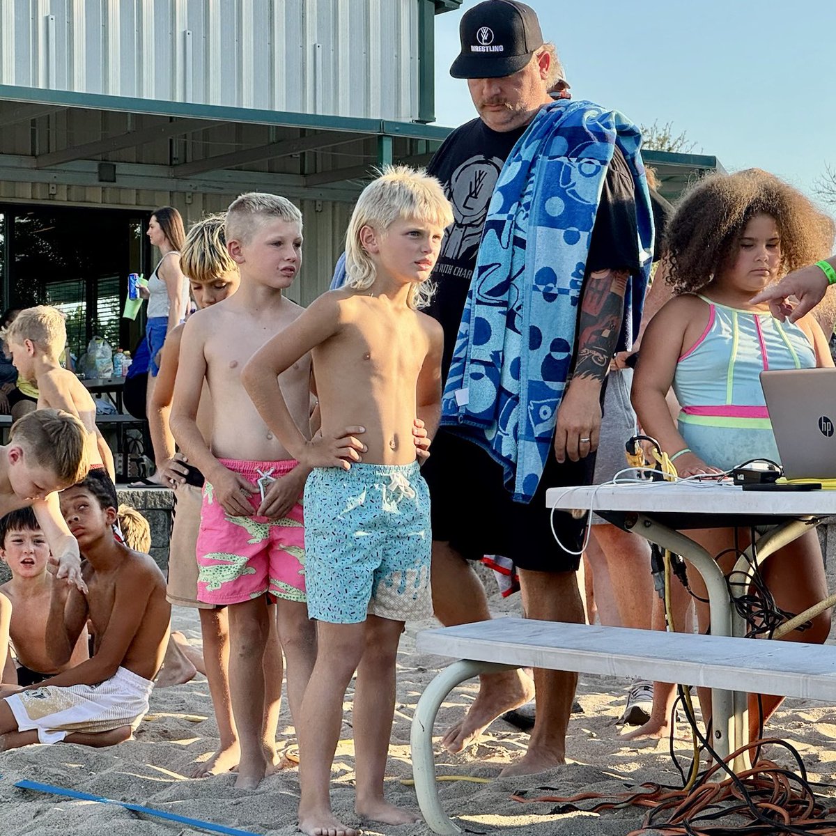 WWC365's tweet photo. Beach 🏖️ Wrestling 🤼 at Cornhusker 🌽 State Games 😎 #beachwrestling #youthwrestling #WWC365 https://t.co/HPBCC9lX36