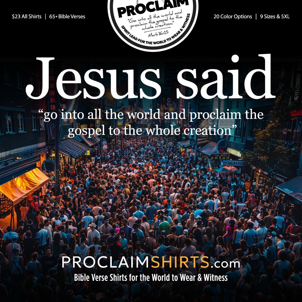 ProclaimShirts's tweet photo. PROCLAIM SHIRTS are NOT made for fashion.

$23 All Shirts  |  20 Colors  |  9 Sizes  |  Free Shipping  https://t.co/BGECR0KLX5 

#proclaim #faith #hope #eternallife #christianity #jesus #christian #bible #god #faith #jesuschrist #church #christ #prayer #gospel #holyspirit #pray #biblestudy #scripture #truth #worship #religion #grace #catholic #sinners #sin #exult