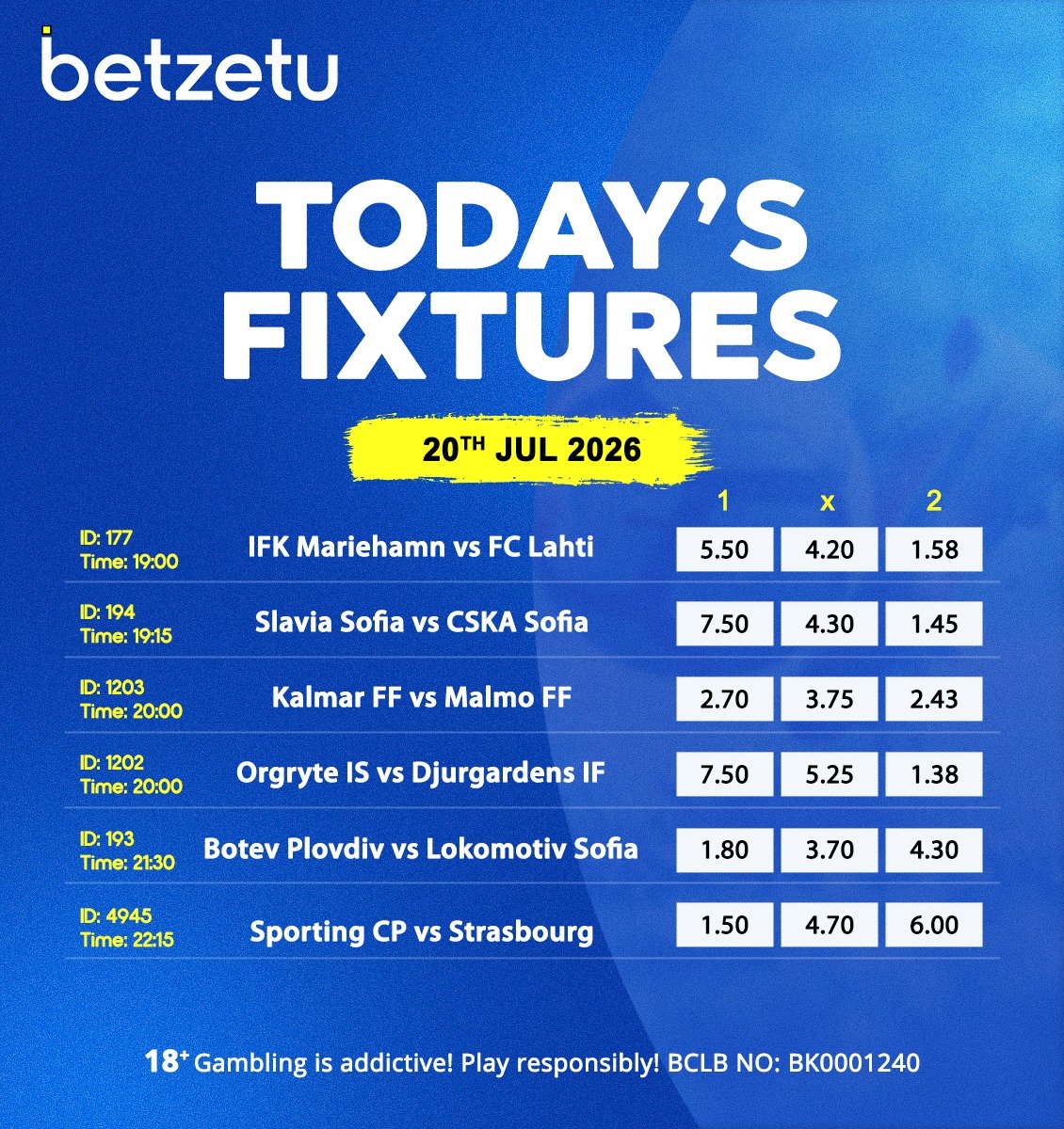 BetZetu's tweet photo. Match Day ⚽

Vipi Champeez !! Checkout fixtures zaa leo naa uwekelee mapema.😎

To place your Bet 👉 https://t.co/PH6c9CsYOI

#betwithus #betzetu https://t.co/UNGeQyRZBG
