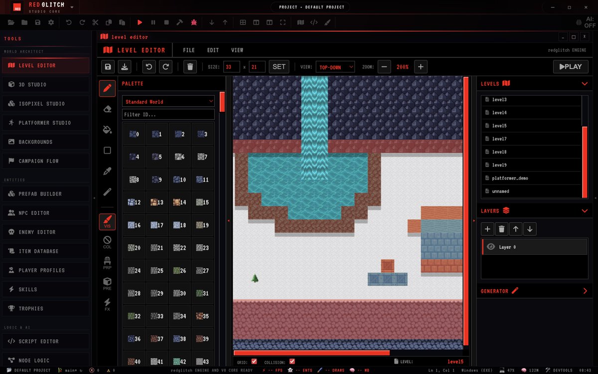 scmertdogan's tweet photo. I've just published the first experimental Alpha of RedGlitch Engine.

It's not production-ready, just an early build to test the architecture and core systems, find issues, and keep improving. Plenty of bugs and rough edges are expected. #gamedev #GameEngine #cpp #OpenGL https://t.co/4ta8ECcRYH
