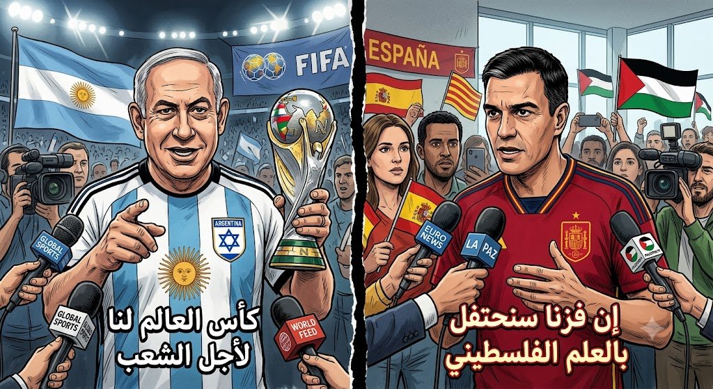 Qassem_hodroj_'s tweet photo. لم تعد المسألة رياضية بل حولها نتنياهو الى سياسية وكان قد سبقه رئيس وزراء اسبانيا بالقول ان فزنا بالكأس سنحتفل بالعلم الفلسطيني ،نجم الارجنتين هو الوجه الاعلامي لشكتي ذكاء صناعي اسرائيليتين ونجم اسبانيا احتفل بعد فوز فريقه ببطولة الدوري وبالتالي من هذا المنطلق ومهما كانت محبتك لميسي فقد بات عليك ان تكون في المعسكر الاسباني كي لا تشجع الشيطان من حيث لا تدر.