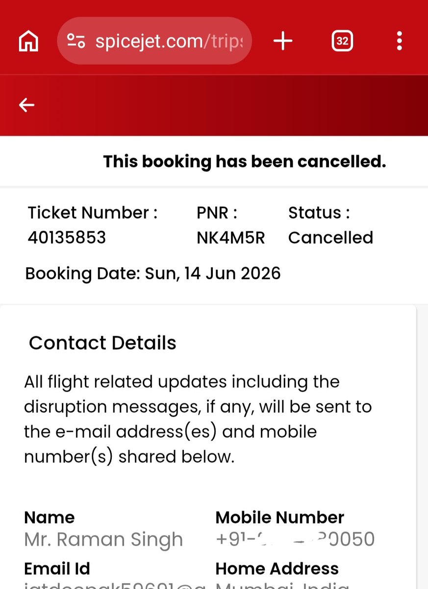 Yogesh_91313's tweet photo. @Paytmcare @flyspicejet As you can see, @Paytmcare claims they are still awaiting the refund. However, your official portal confirms PNR: NK4M5R is "CANCELLED". 

Please share the UTR / Refund reference number to clear this coordination issue and release my ₹14,093 immediately! https://t.co/vjTvmuvIDm