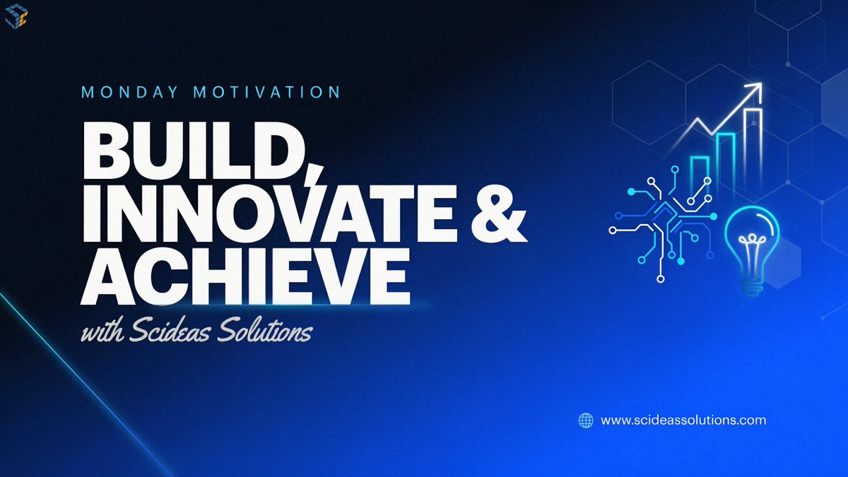 Scideassolution's tweet photo. Monday Motivation: Build, Innovate &amp; Achieve with Scideas Solutions

A new week is the perfect time to turn ideas into action and challenges into opportunities. 

🌐: https://t.co/wEQGDvLnDP

#MondayMotivation #ScideasSolutions #DigitalTransformation #SoftwareDevelopment https://t.co/S9kNPWJpNE