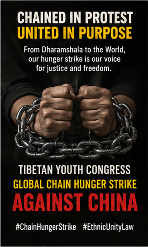 xiao1_bao's tweet photo. The chain hunger strike reflects a movement connected by shared purpose. Each location will remind the world that Tibet’s unresolved crisis continues. #ChainHungerStrike 
#MartyrLobgaRangzen 
#EthnicUnityLaw https://t.co/BPUQGCDGUd