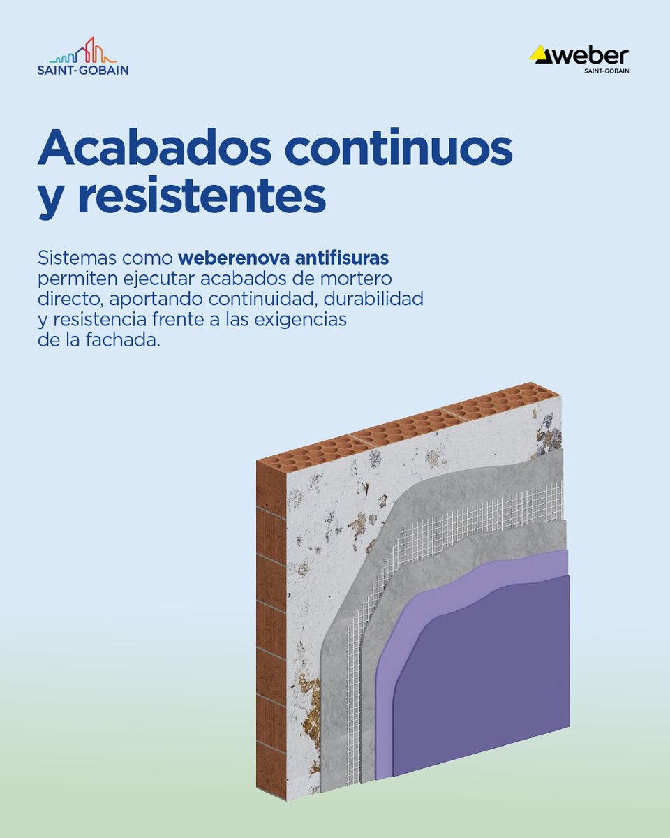SGweberES's tweet photo. 🏢 Weber forma parte de las fachadas completas Enveo.

✨ webertherm ACUSTIC y weberenova antifisuras aportan soluciones de acabado exterior para diseñar fachadas más eficientes, protegidas y adaptadas a cada proyecto.

#MakingTheWorldABetterHome https://t.co/BSArYLqRZk