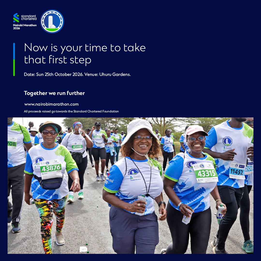 StanChartKE's tweet photo. Whether you're taking on your first race or returning for another unforgettable experience, there's a place for you on the course.

Join us on 25 October at Uhuru Gardens for the 23rd edition of the Standard Chartered Nairobi Marathon.