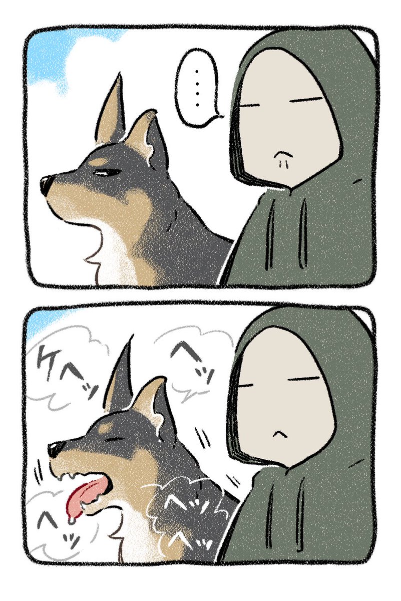 yosimofurou's tweet photo. ヘッヘて言ってる犬の横で
ヘッヘ言うと
ヘッヘ止まるのなんで？
ヘッヘ https://t.co/MUY1Bg4vG7
