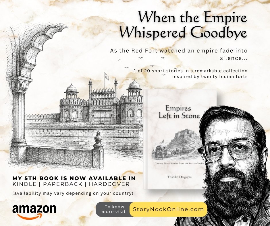 trishikh's tweet photo. Empires rarely disappear in a single moment. Sometimes they leave behind only a whisper.

Read When the Empire Whispered Goodbye, inspired by the Red Fort.

https://t.co/44BFgwIXqK

#EmpiresLeftInStone #HistoricalFiction #IndianHistory https://t.co/kOH5KWWVF4
