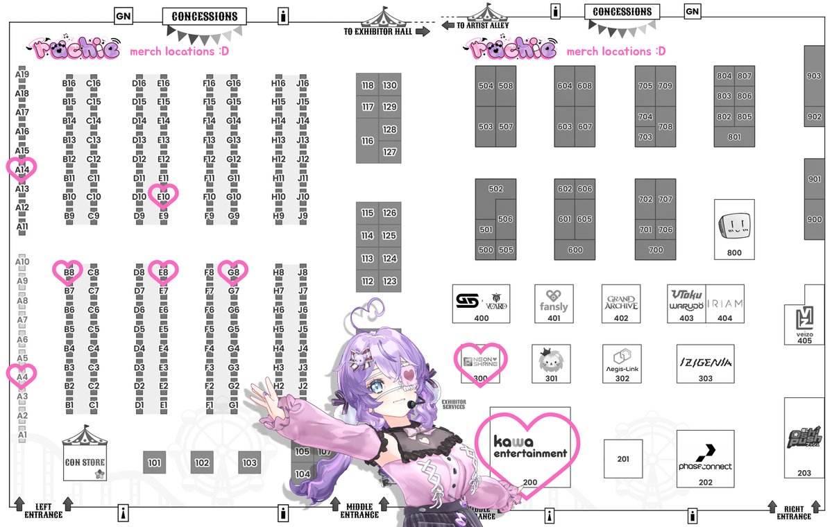splendiferachie's tweet photo. ━━ ୧ ‧₊˚ rachie offkai guide⋅ ☆ ━━

going to OffKai 2026? looking for rachie stuff? 
i put together a guide below for my schedule + fanmerch/merch + unofficial awooger meetup!!✨⬇️

#merchuunie #hikichuuni https://t.co/qsmVfiBPqH