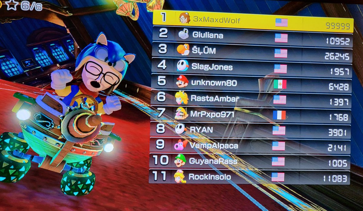 GreenStormWitch's tweet photo. #Stormwolf #StormWerewitch
#MK8D #NintendoSwitch2 #MarioKartWorld 
Fun races, 11;30pm now, &amp; bord lol. Was nice hour &amp; half drunken session, ggs. ⛈️🐺🧙‍♀️☝️🏁🍺🙃 https://t.co/N3VFuPnhUL