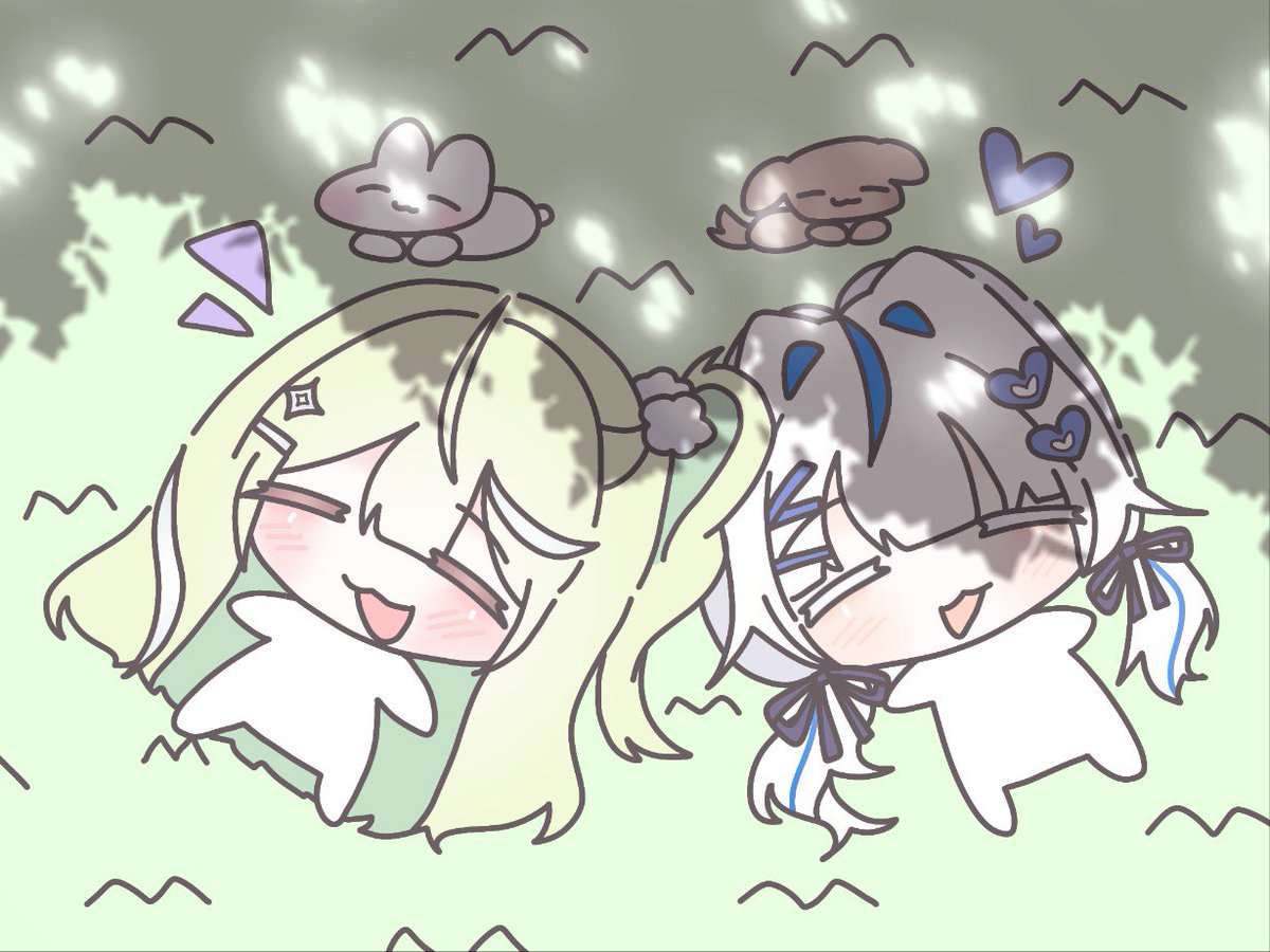 koschya's tweet photo. #riko_art #kumorinart
무더운 날씨, 잔디 밭 위에서 💚💙 https://t.co/6E4viCPPLo