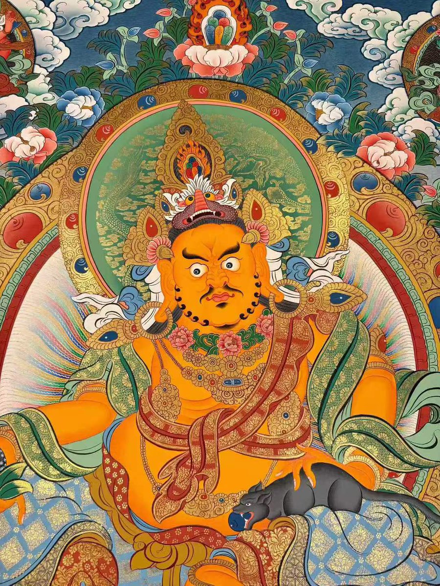 mobai186501's tweet photo. #唐卡 #藏传艺术 #TibetanArt #EasternAesthetics #tangka

 Landscape Thangka of Five Jambhalas with Four Heavenly Kings.
Stabilize main business income, expand revenue channels, resolve arrears, prevent financial loss and enrich wealth reserves. https://t.co/ZRHGQM5Kcb