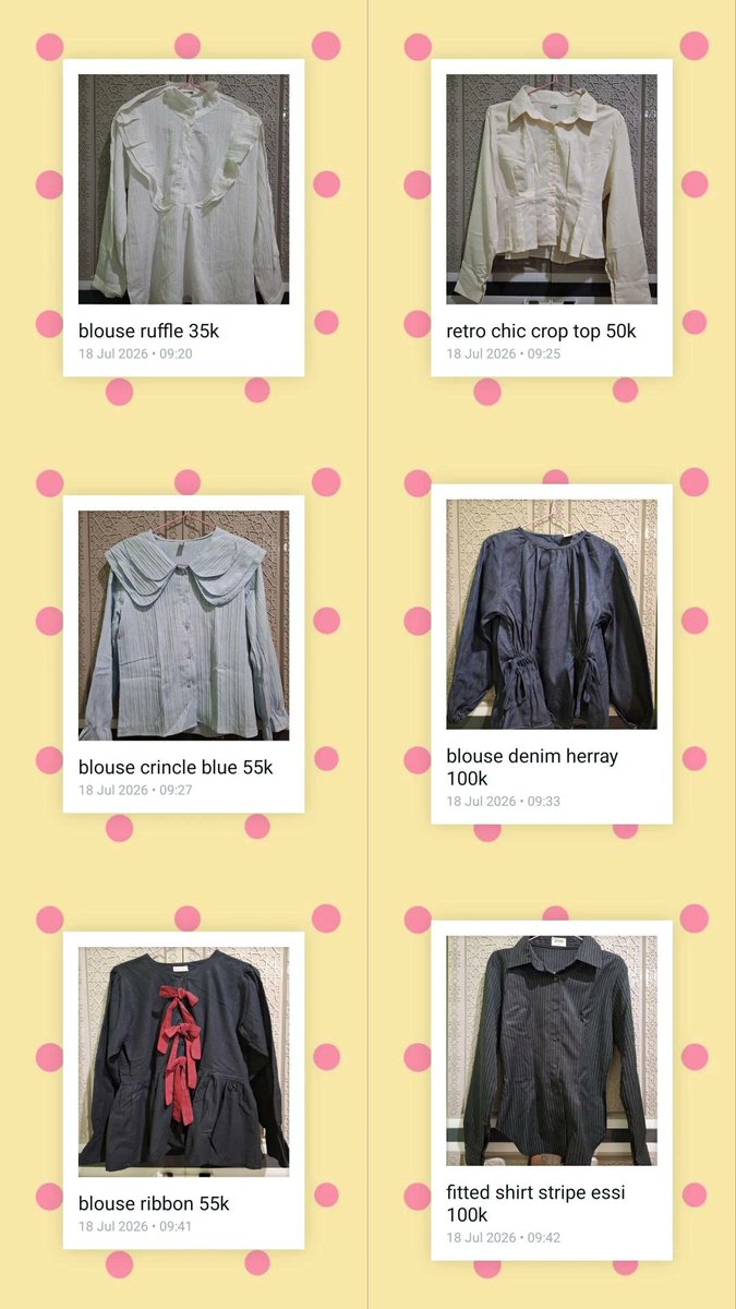 kaidrizzle's tweet photo. preloved di hari senin 💖 

beli 2 ku diskon
beli lebih dari 2 ku kasih gratis ongkir 

📍pengiriman dari jakarta barat, manual only by JnE 🗳

#preloved #zonauang https://t.co/ULnZngMRhH