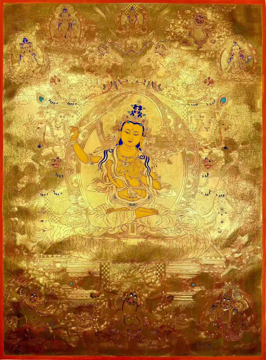 mobai186501's tweet photo. #唐卡 #藏传艺术 #TibetanArt #EasternAesthetics #tangka

Full Gold Thangka of Manjushri Bodhisattva.
Boost wisdom and exam luck, dispel hesitation, calm overthinking and distinguish right from wrong. https://t.co/ea4PTQvlzl