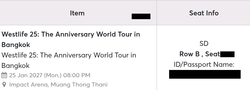 Minimay1711's tweet photo. Mission completed!!
#WESTLIFE25THEANNIVERSARYBKK https://t.co/RquLrpMsDw