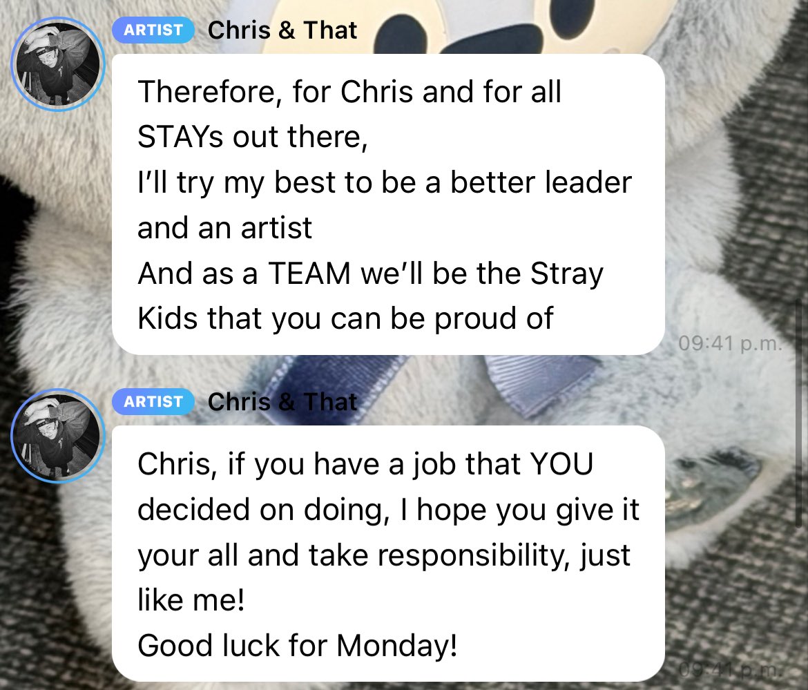 CMStay_'s tweet photo. No sé qué le hizo mandar estos mensajes, pero Channie, lo estás haciendo bien, eres un increíble líder, eres un increíble artista. 

Y Stay no podría estar más orgullos@ de ustedes. Estaremos con ustedes en cada paso de este camino y este sueño que decidieron tomar 🫂 https://t.co/i9ImEQfDma