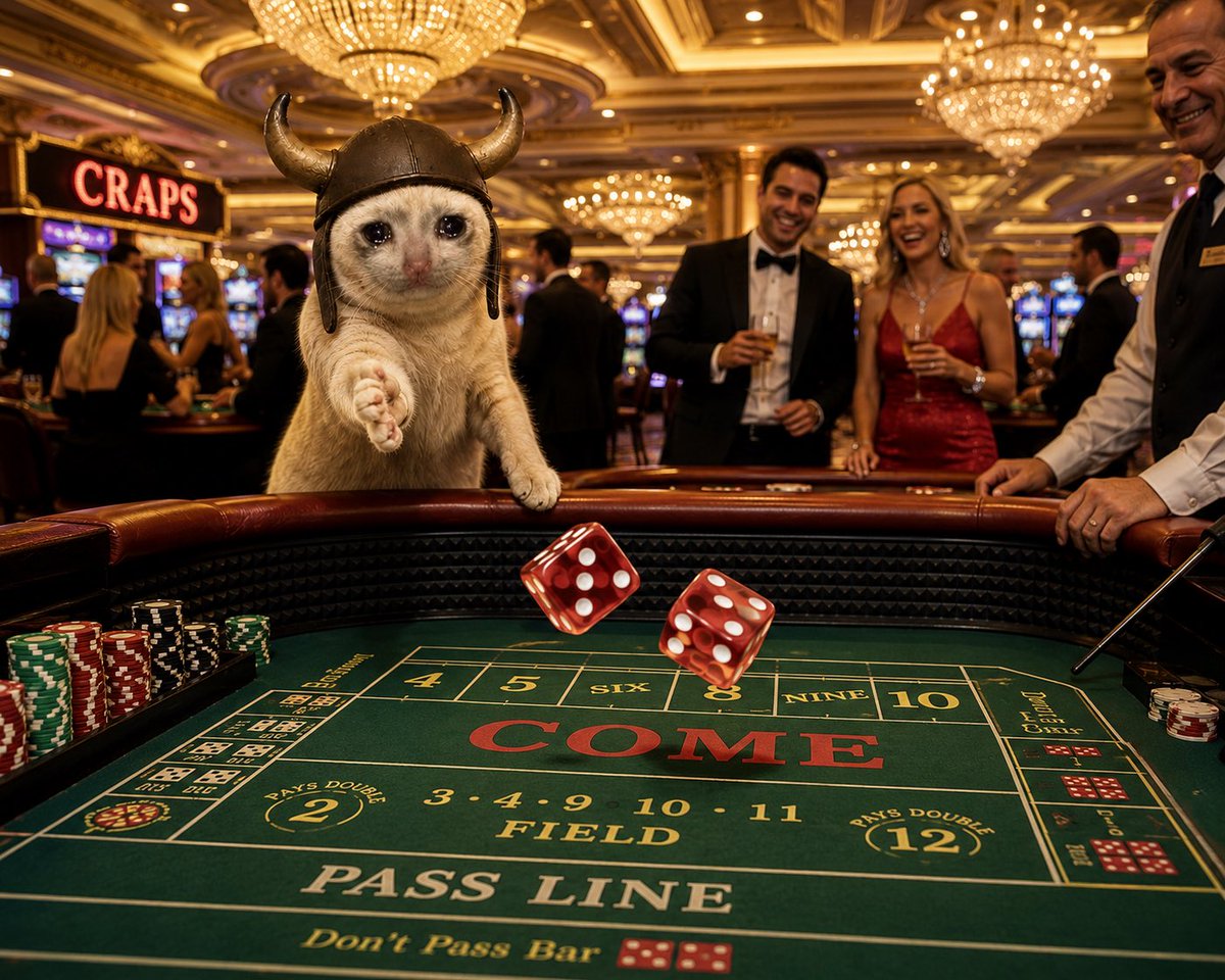 TheBULLCATTTT's tweet photo. solana:G9j8WWDeJXZdvwQgP82ooDuHmpc3Gy8NCSins71Lpump is at the casino onboarding all the degens. https://t.co/0CAqdUUXbr