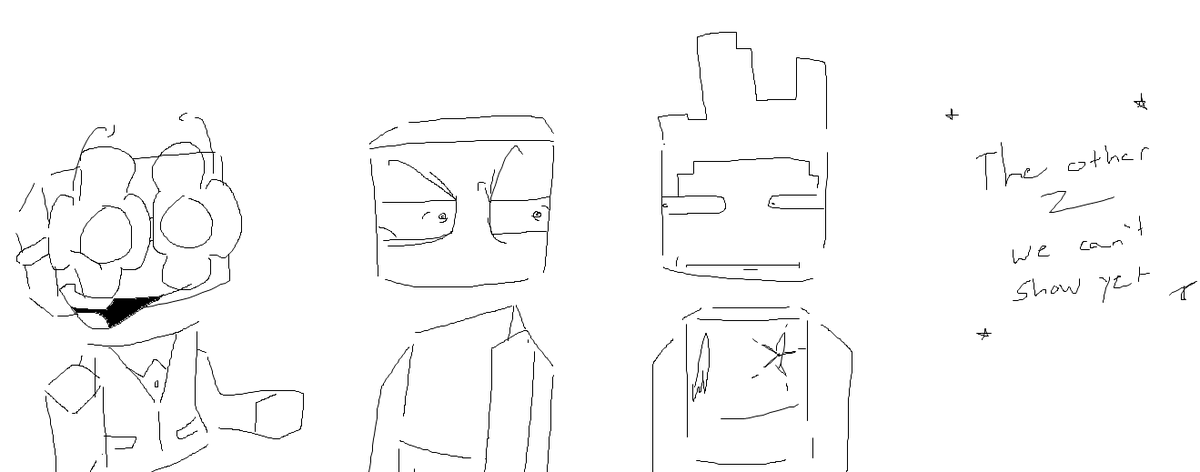 FNFVSTheRealm's tweet photo. VS The Realm's 4th Anniversary is today! We don't have anything to show yall yet because V1 isn't in production atm- (Will be in 2027 or 2028)  But have this doodle for now as a really small gift! https://t.co/NBWSryiVIX