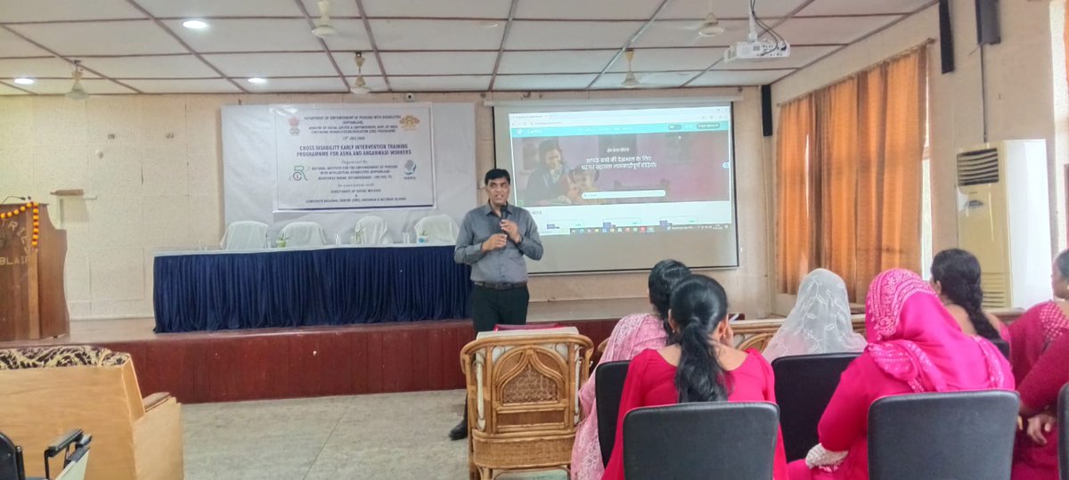 NIEPID's tweet photo. NIEPID, in collaboration with CRC, Andaman &amp; Nicobar Islands and the Department of Social Welfare, Govt. of A&amp;N Islands, conducted a One-Day Offline Sensitization &amp; Training Programme on Cross Disability Early Intervention on 17 July 2026. https://t.co/UlwzlzUoga
