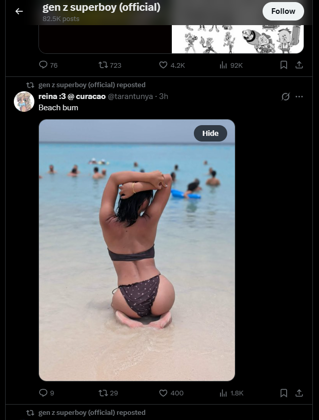 BEASTgroyper's tweet photo. @sardonic_greek This guy is retweeting whore ass right onto his timeline. This was three hours ago. What a character. https://t.co/TPqfpVHXHM
