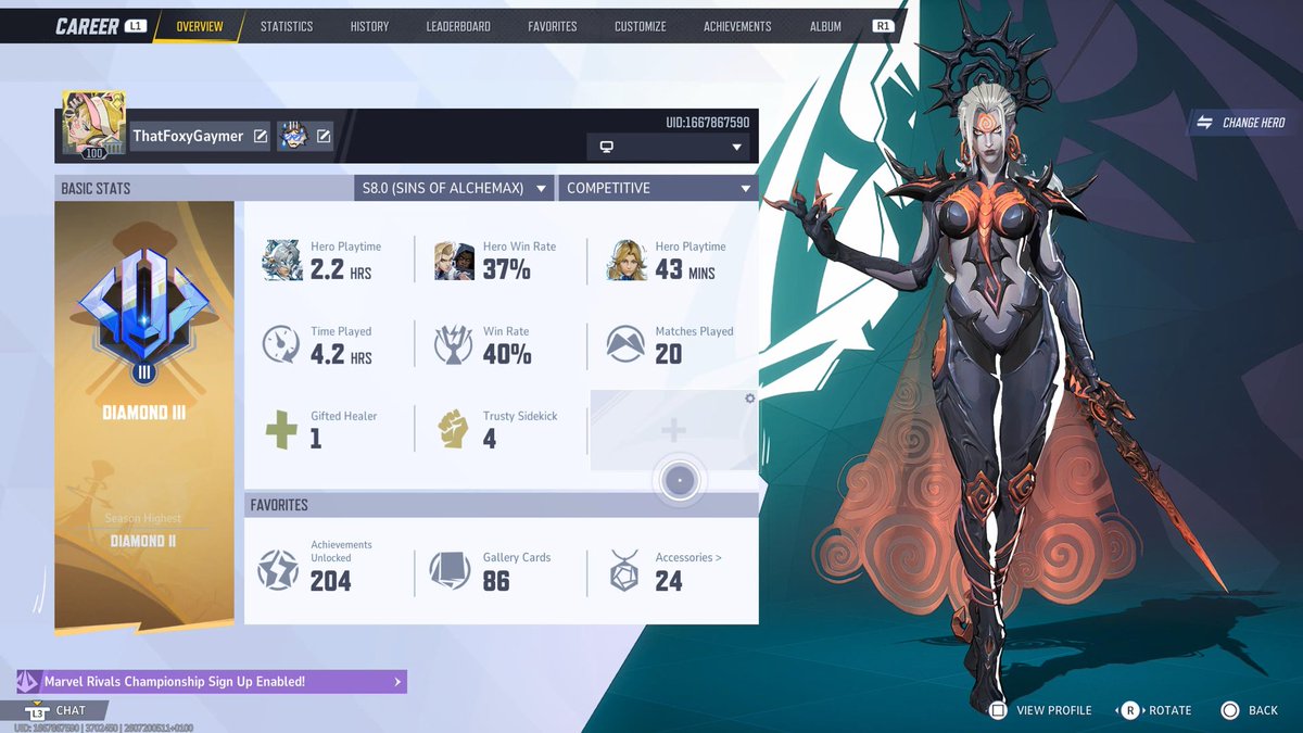 ThatFoxyGaymer's tweet photo. Started playing PC in 7.5 and really struggled in comp in 8 when I switched from controller to m+k, sticking to heroes who I’ve clung too for a while, so this season I decided I’m gonna start vod reviewing my matches, switching up the heroes I play in comp to be more varied https://t.co/4KlnGFVjvy