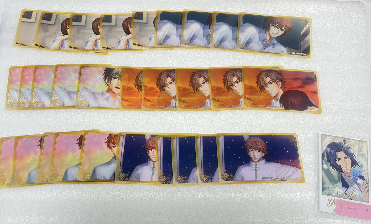 mumum_LAN's tweet photo. 【交換】テニプリ　新テニスの王子様　学プリ　ドキサバ記念展

譲:手塚　遠山　白石　越前　忍足　観月　神尾　跡部　不二　佐伯　千石
各5セット
(不二のみ4セット+一枚)
求:同種幸村

💖一枚での交換も可、💖を含むのみ🩵との交換も可。
通販との約束は可能。
お気軽にお声掛けくださいませ！ https://t.co/1aPRBEYxfJ
