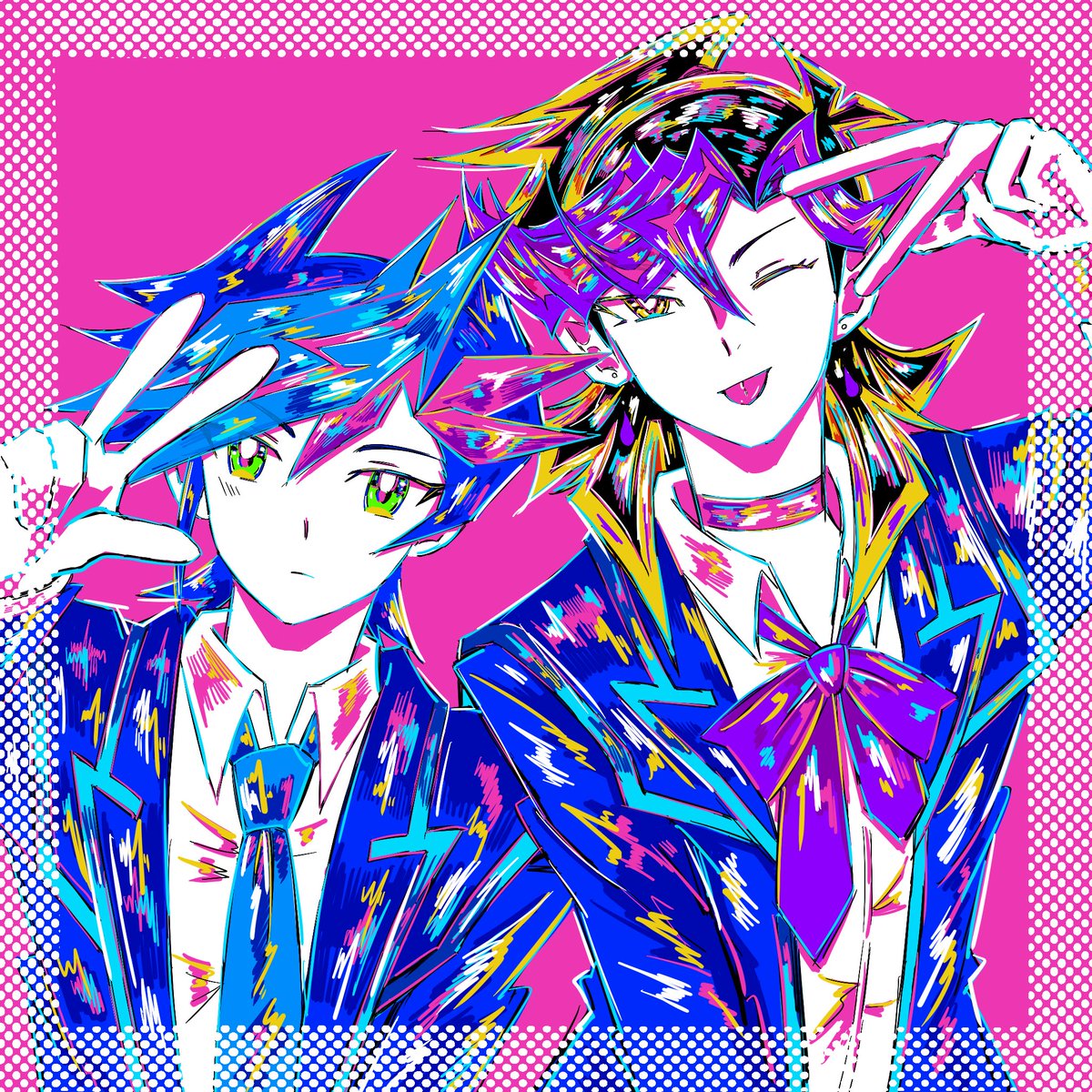 omame_789's tweet photo. 藤木愛くんと遊作 https://t.co/DeqmkjarDE