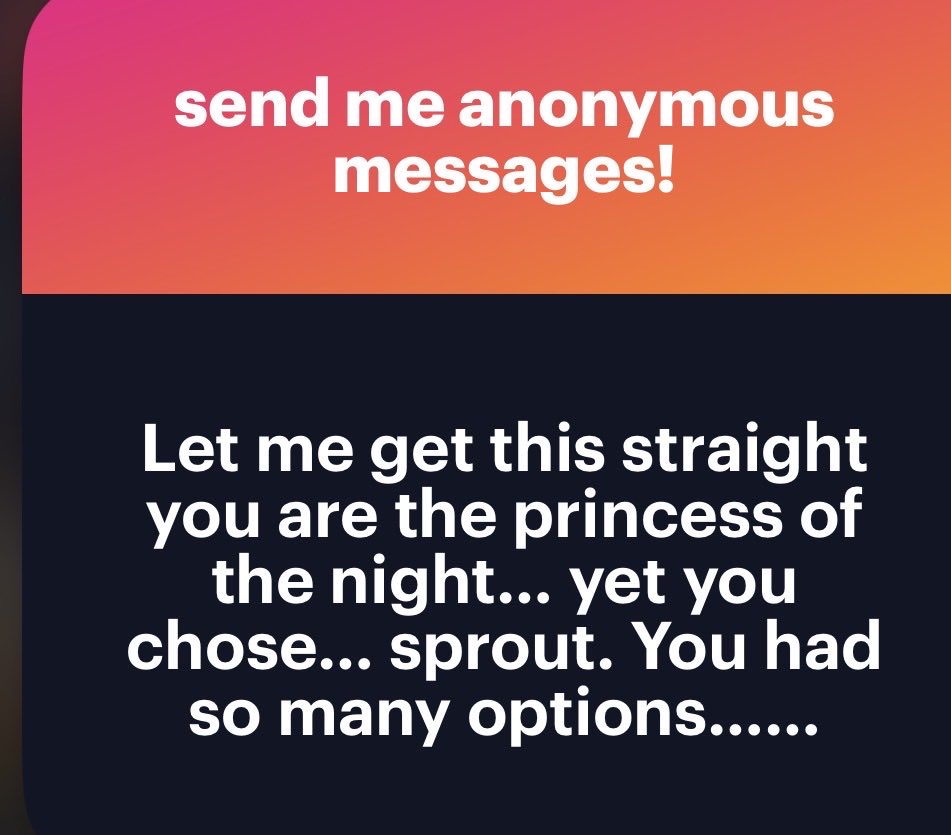 LunaMoon0v's tweet photo. I’m not quite understanding the issue.. is it bad that I picked him? I mean, I don’t really care what you think but why can’t you just be happy for what I want? https://t.co/lgth7TqFSB