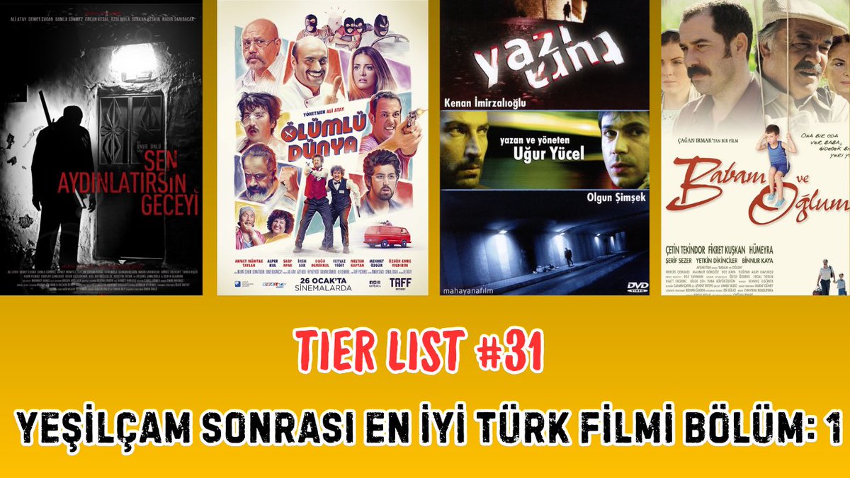 GenisPlan's tweet photo. Tier list serimizin yeni bölümü yayında. Yeşilçam sonrası en iyi Türk filmini seçmeye çalıştım. Keyifli seyirler ♥️

https://t.co/TF4eFeGnjF https://t.co/5PkhfNljyQ