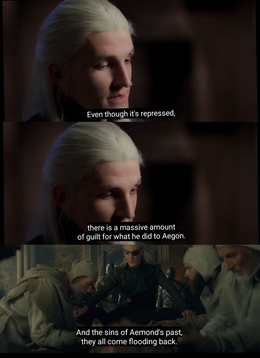 utacult's tweet photo. Aemond being haunted over his regret of almost killing his brother is so interesting #hotd https://t.co/HLeHiDpciq