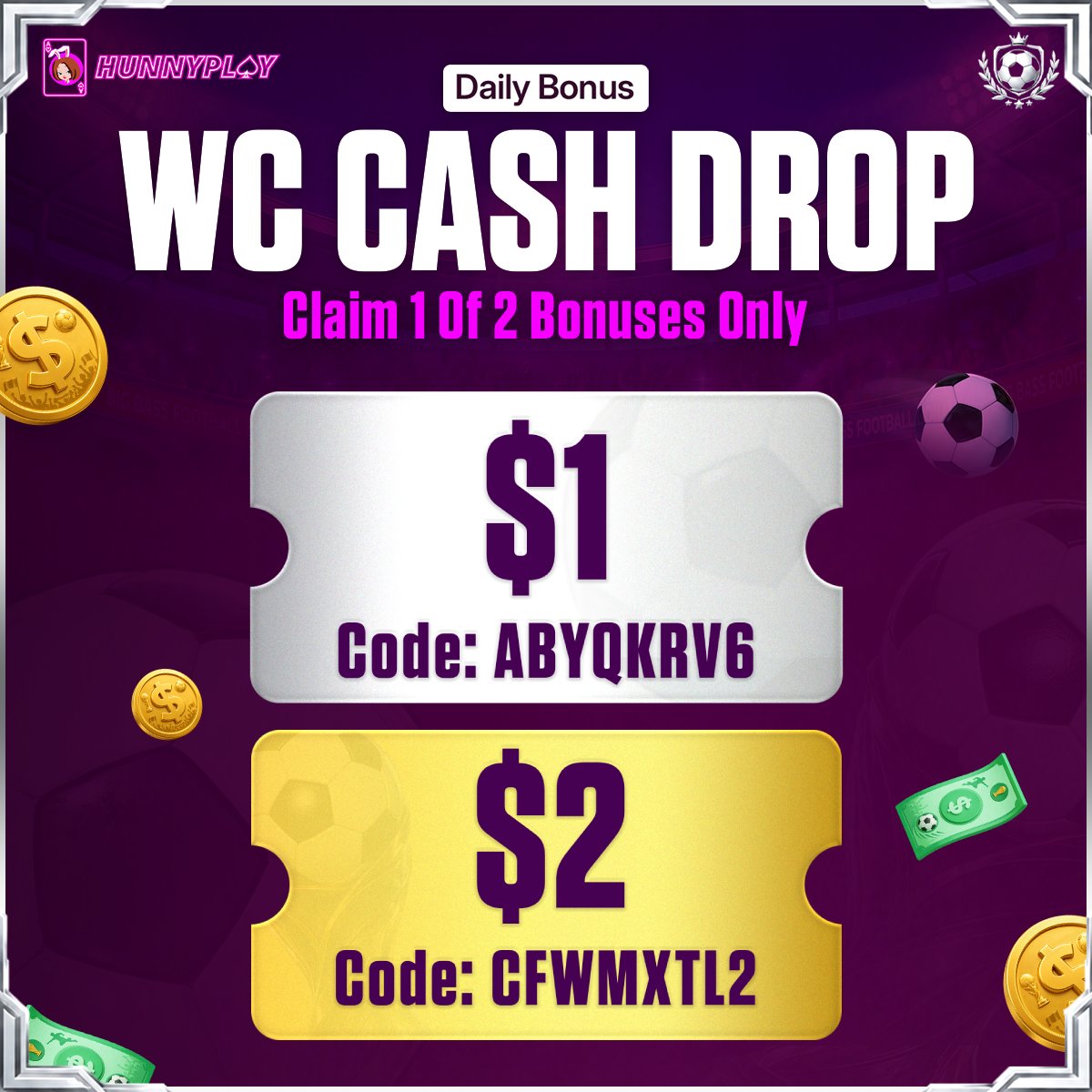 HunnyPlayBonus's tweet photo. 🚨 CASH DROP ALERT!

💰 $1 → https://t.co/XlHOFh3wX8 
💰 $2 → https://t.co/1Pj4vakkgA 

First come, first served. 👀
#HunnyPlay #CashDrop https://t.co/rWy54kDu8I