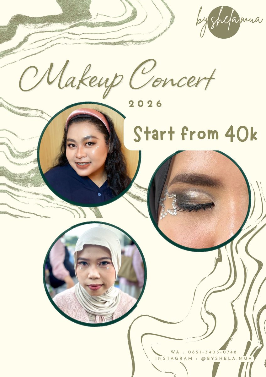 s_wauran's tweet photo. Haloo Sijeuni💚
Siapa yang lagi cari jasa makeup untuk NCT 127 5TH TOUR NEO CITY : JAKARTA - THE REDLINE???

Aku open untuk jasa eye makeup maupun full makeup ya ☺️
Start from 40k dan bisa req look👀
DM / WA for booking ✨ https://t.co/FGpRRDkhU5