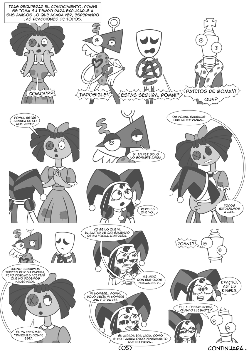 SK1045fox's tweet photo. Quinta parte del comic de mi AU de The Amazing Digital Circus Reopening (un nombre provisional)  

#theamazingdigitalcircus #TADC #comic #Jax #Pomni #funnybunny https://t.co/rQS8y1htmE