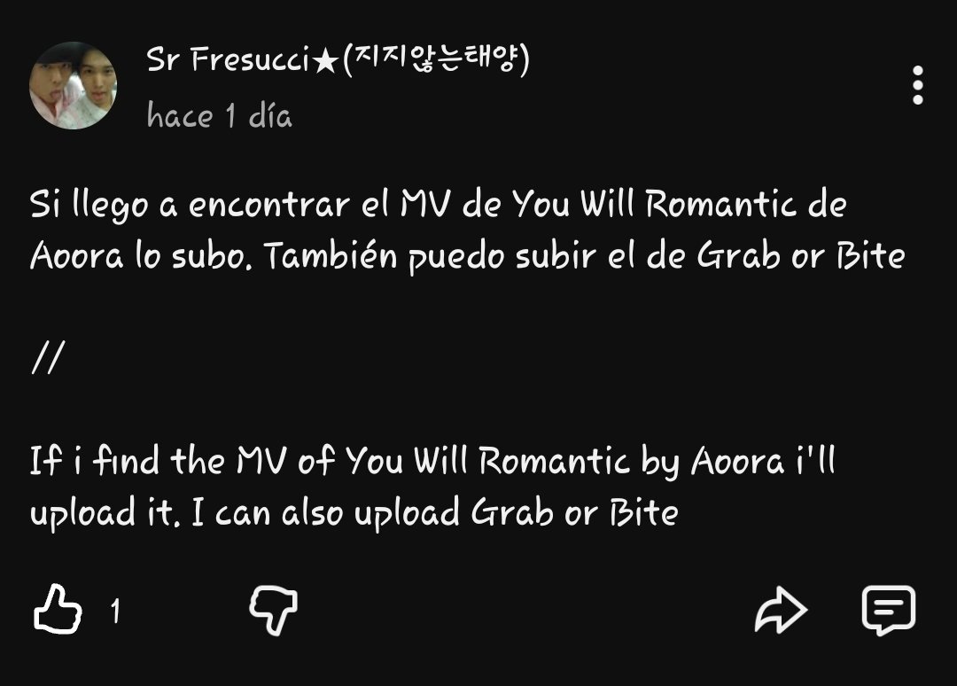 Alguien5031998's tweet photo. It's impossible for me to find the MV of You Will Romantic by Aoora, even though i already told my 5 Youtube subscribers that i'll upload it. So does anyone know if it's possible to contact any of these 2 girls in 2026? They were the only ones to react to it+ https://t.co/3Ya0SQaCtb