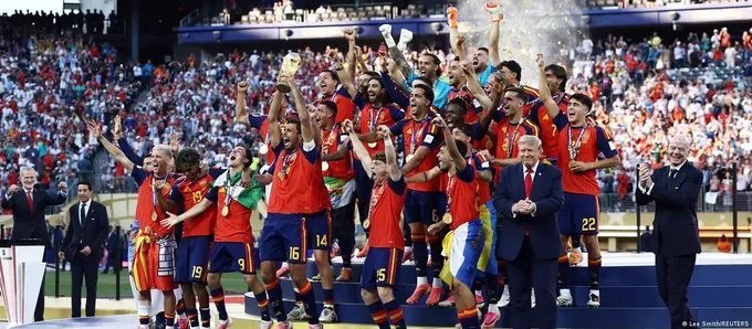 Spain wins the 2026 World Cup after defeating Argentina completely.