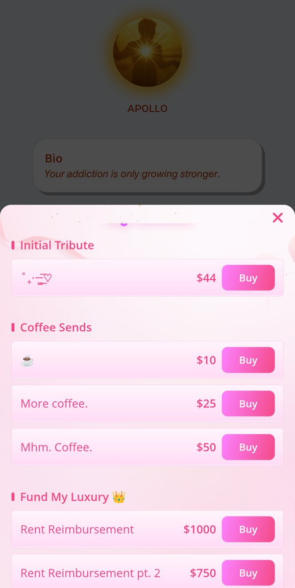 allforap0ll0's tweet photo. You can now send to Me directly from the link in my bio! What a fun and totally not addicting at all addition 🥰 https://t.co/U6FitK1Z0b
