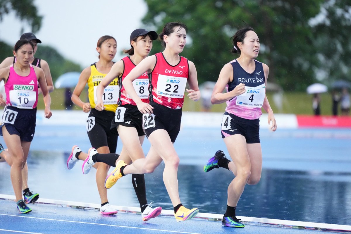 FS_DENSO's tweet photo. ＼大会結果🔥／

7/18(土)
#ホクレンディスタンスチャレンジ 士別大会

🏁女子3000m
2着 #ジェシンタニョカビ ⏱️9分13秒72

🏁女子5000mB
2着 #堀純花     ⏱️16分16秒88 ✨𝙿𝙱✨
5着 #中村愛琉 ⏱️16分24秒31
12着 #堀綾花   ⏱️16分36秒85
14着 #宮川紗耶 ⏱️16分38秒81
23着 #土田佳奈 ⏱️16分59秒67 https://t.co/0qEtK8izXt