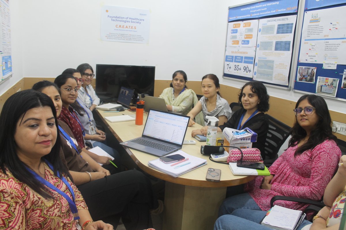 SMAART_FHTS's tweet photo. As part of Phase 2 of our ongoing ICMR-funded study, "Evaluating the Impact of Digital Intervention versus WHO PEN Approach in Non-Communicable Disease Prevention and Control in Resource-Limited Settings: A Quasi-Experimental Study," our team came together for a hands-on training on our newly developed digital intervention.
The session walked our staff and interns through the digital intervention dashboard its features, layout, and purpose before moving into the methodology for the usability assessment phase, including how data collection would be carried out using quantitative data collection tools. The team was also trained on standardized procedures for usability assessment among study participants, and how to troubleshoot technical hiccups that come up in the field.
🌐 https://t.co/cQDt7HSytt | https://t.co/FL9sY68usi
📞 +91-8527897771 | contact@fhts.ac.in
#PublicHealth #ICMR #NCDPrevention #DigitalHealth #FHTS #Research