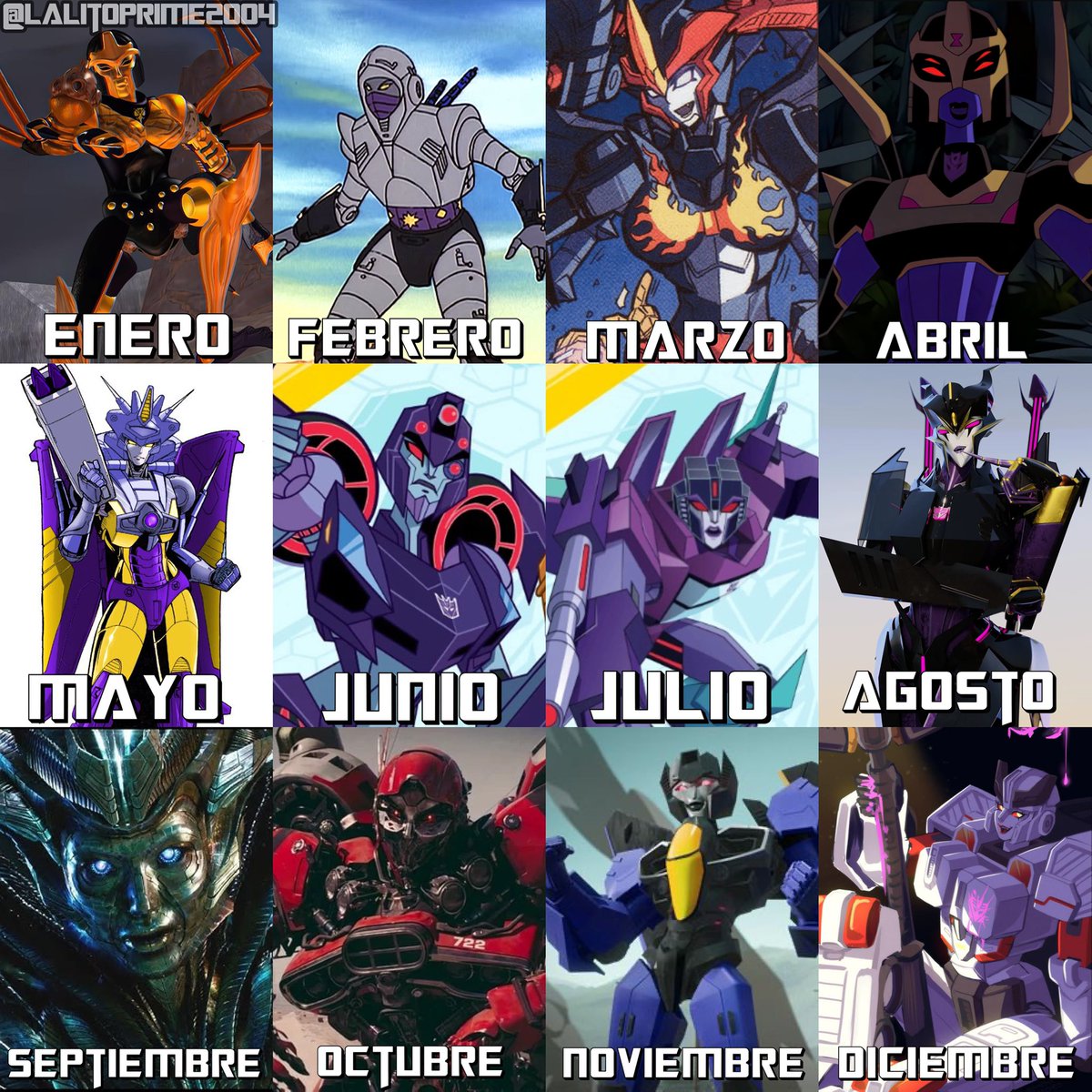 LalitoPrime2004's tweet photo. Villanas de Transformers, segun tu mes de nacimiento. https://t.co/mlAfzdBHHc