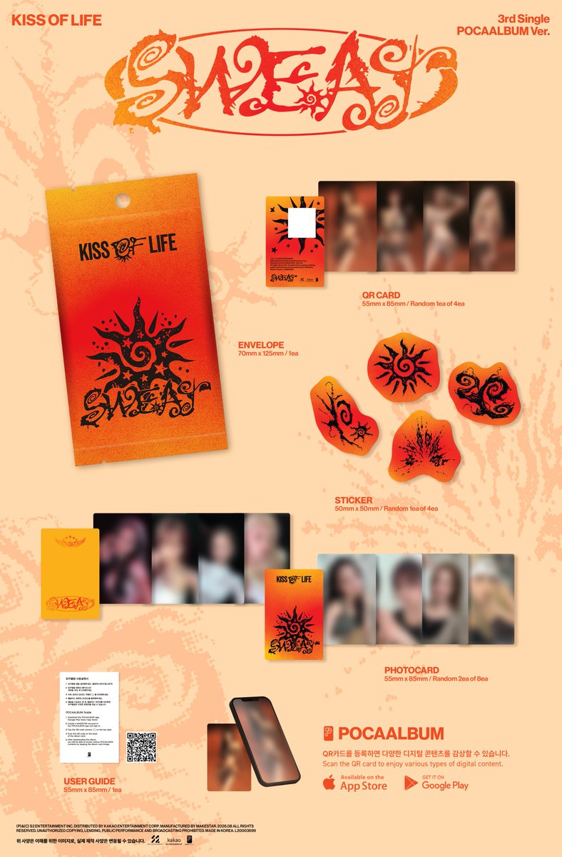 KISSOFLIFE_S2's tweet photo. KISS OF LIFE
3rd Single [SWEAT]

Album Details : POCAALBUM Ver.

💦 2026.08.04 6PM (KST)

#KISSOFLIFE #키스오브라이프 #KIOF #키오프
#JULIE #NATTY #BELLE #HANEUL
#쥴리 #나띠 #벨 #하늘
#SWEAT https://t.co/Mo1COfbhSv