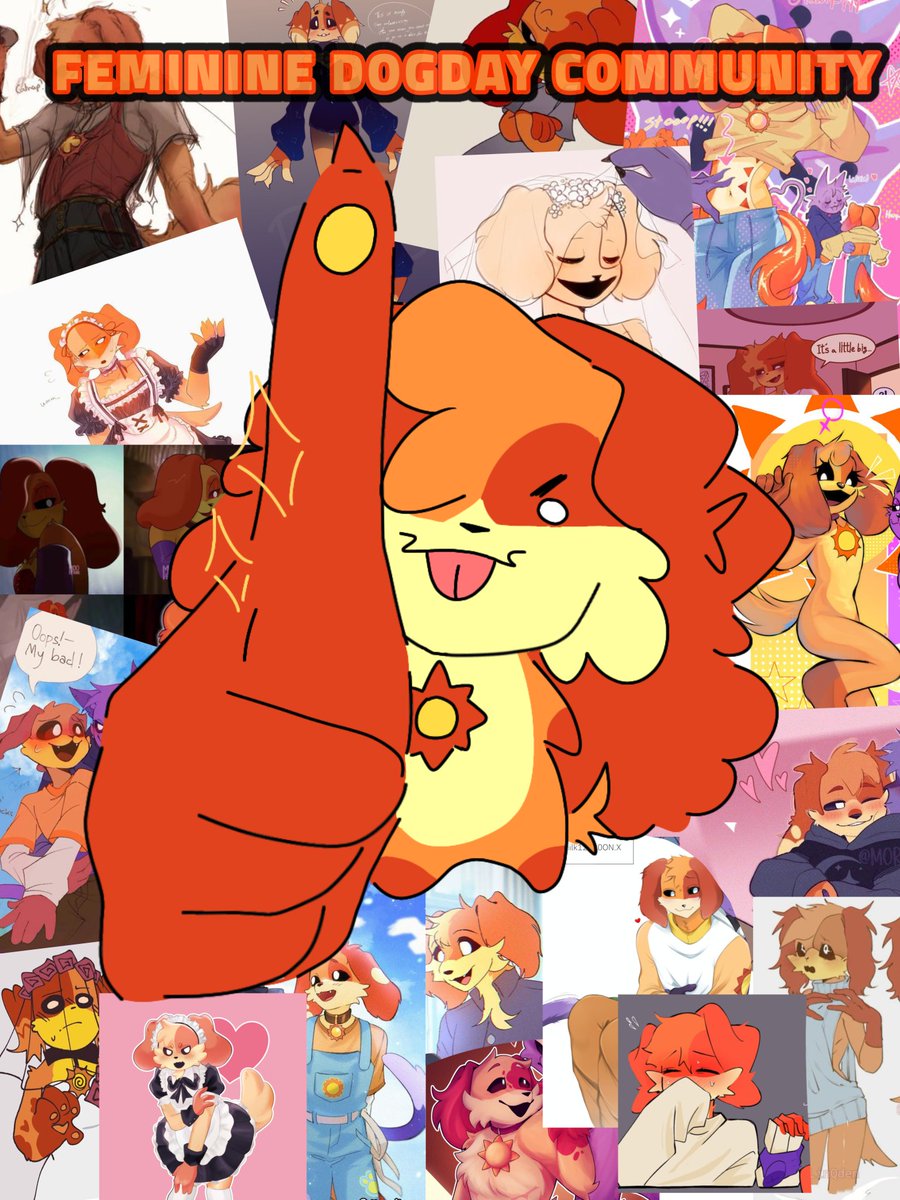 WaterMellinn's tweet photo. I Sadly Can't Credit Every Artist, But They're All PEAK!!! ✨

Welp, Skip This If You Find It Weird But.. There's A Lotta Artists Here In The Community That Draws DogDay Like A Female Yet They Somehow Still Made Him Have He/Him Pronouns. I ALSO DO FEMININEDAY LMFAO- ✨✨

#DogDay https://t.co/OO7qEhvoD4