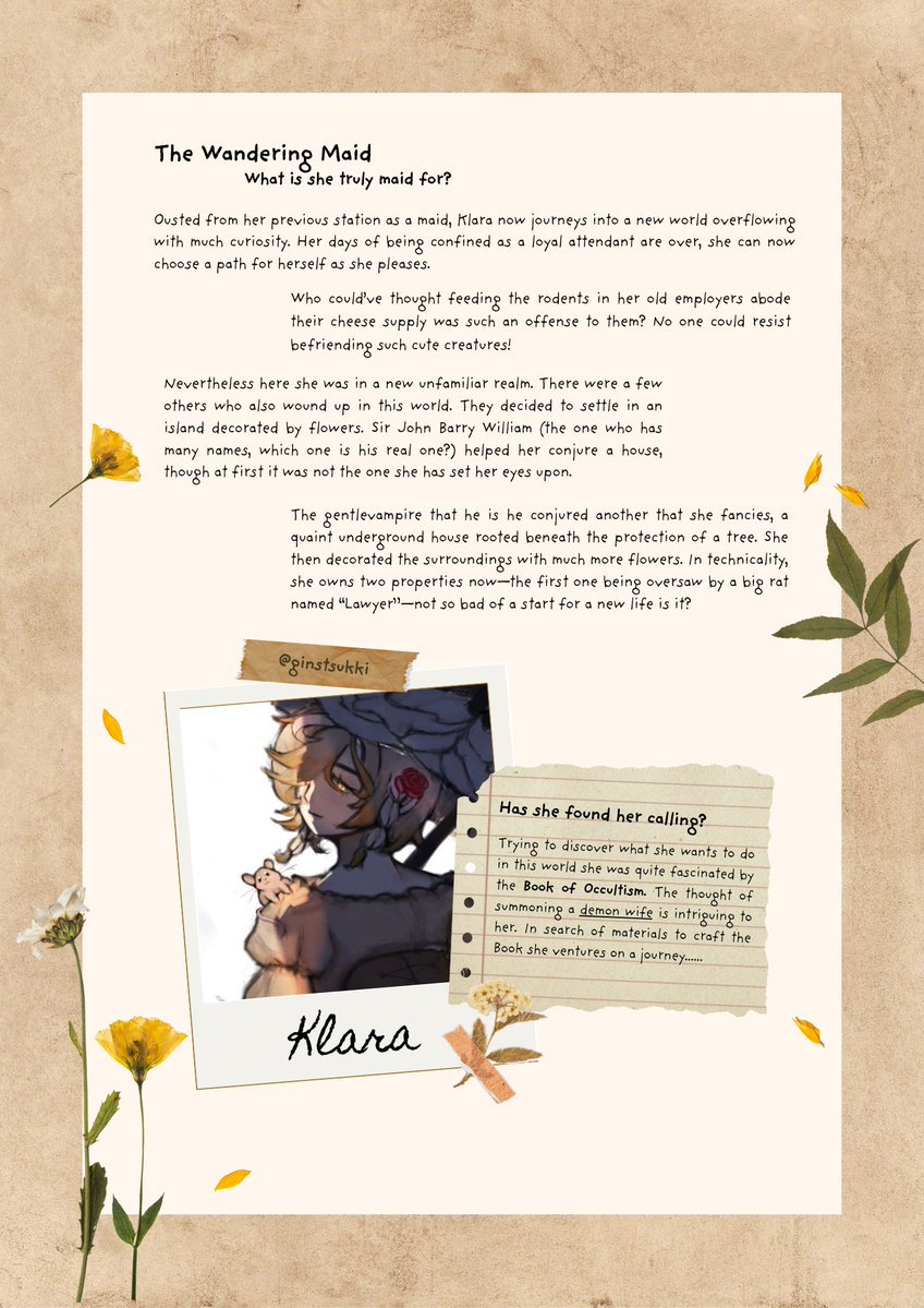soulartelier's tweet photo. ୨ 💐 ৎ
Chapter I
Part 1. The Wandering Maid #KlaraCharmwood
✎ᝰ. #NIJIENchanted2 https://t.co/eKkNOM7fNz