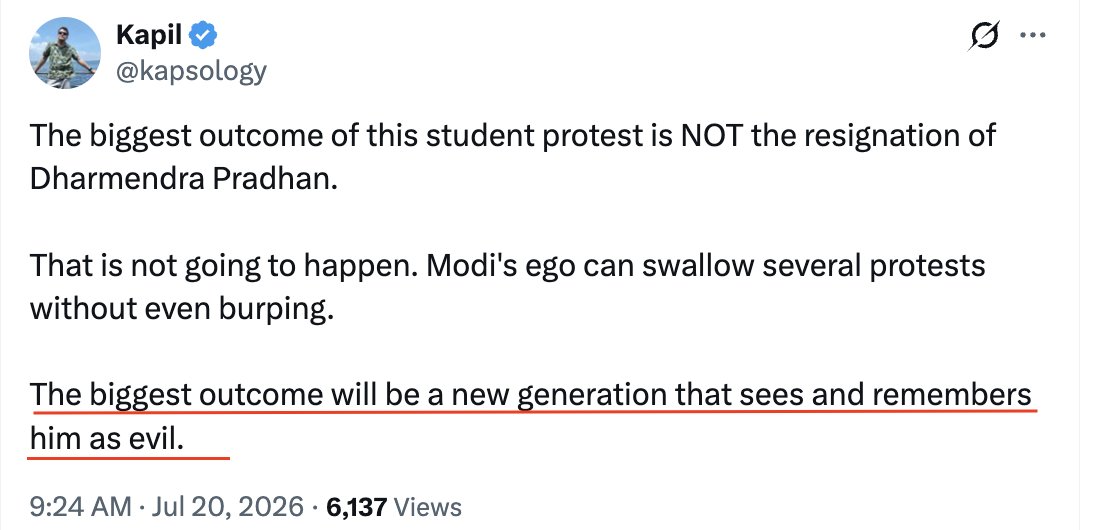 VijayGajeraO's tweet photo. AAP's toolkit creator is explaining what their goal was!

He is happy they achieved it. 

The resignation of Dharmendra Pradhan wasn't their goal.

They just wanted to turn Gen Z into Zombies for the benefit of their politics and their foreign masters. https://t.co/Yop8F7YpIp