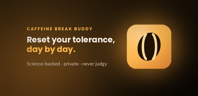 OfficialDlonem's tweet photo. ☕ Coffee stopped working? That's tolerance — and it's fixable.

Caffeine Break Buddy is now LIVE on Google Play. Reset your tolerance day by day: a personalized taper, a sleep-protecting curfew, and check-ins that never judge. Fully private, one-time price — no subscriptions, ever.

Download now 👇
 https://t.co/6S1NhyyH2s

#caffeine #coffee #tolerancebreak #newapp