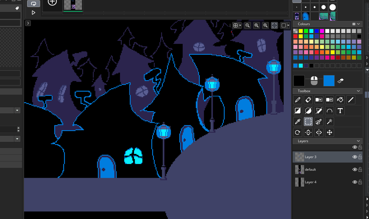 TiskTisk10's tweet photo. Castle Town if it was more castle-y and town-y (WIP) #deltarune #deltaruneart https://t.co/ERfHZMXS1m