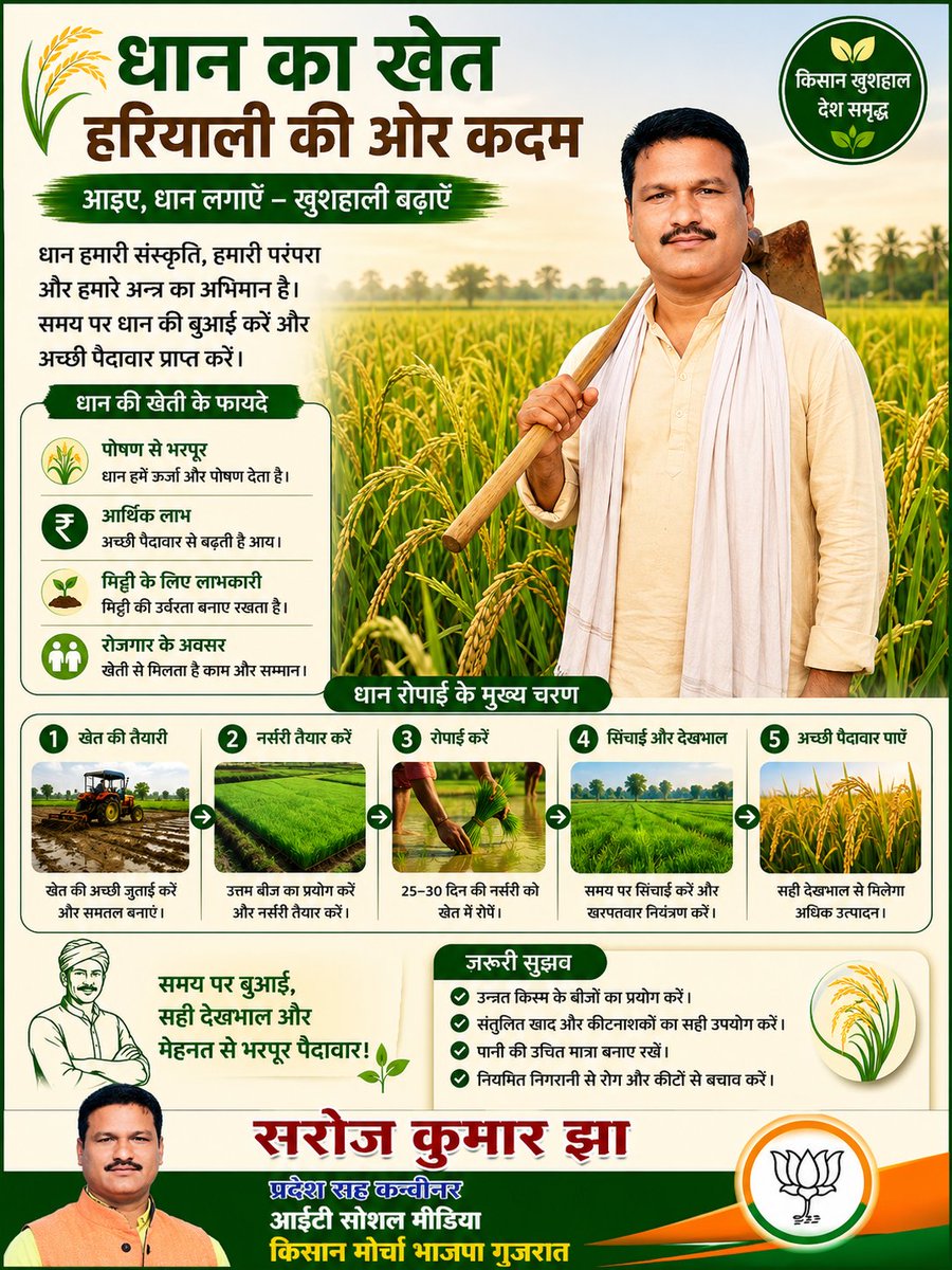 SarojkumarSjha's tweet photo. धान की खेत
हरियाली की और कदम https://t.co/2sbllCcWRX