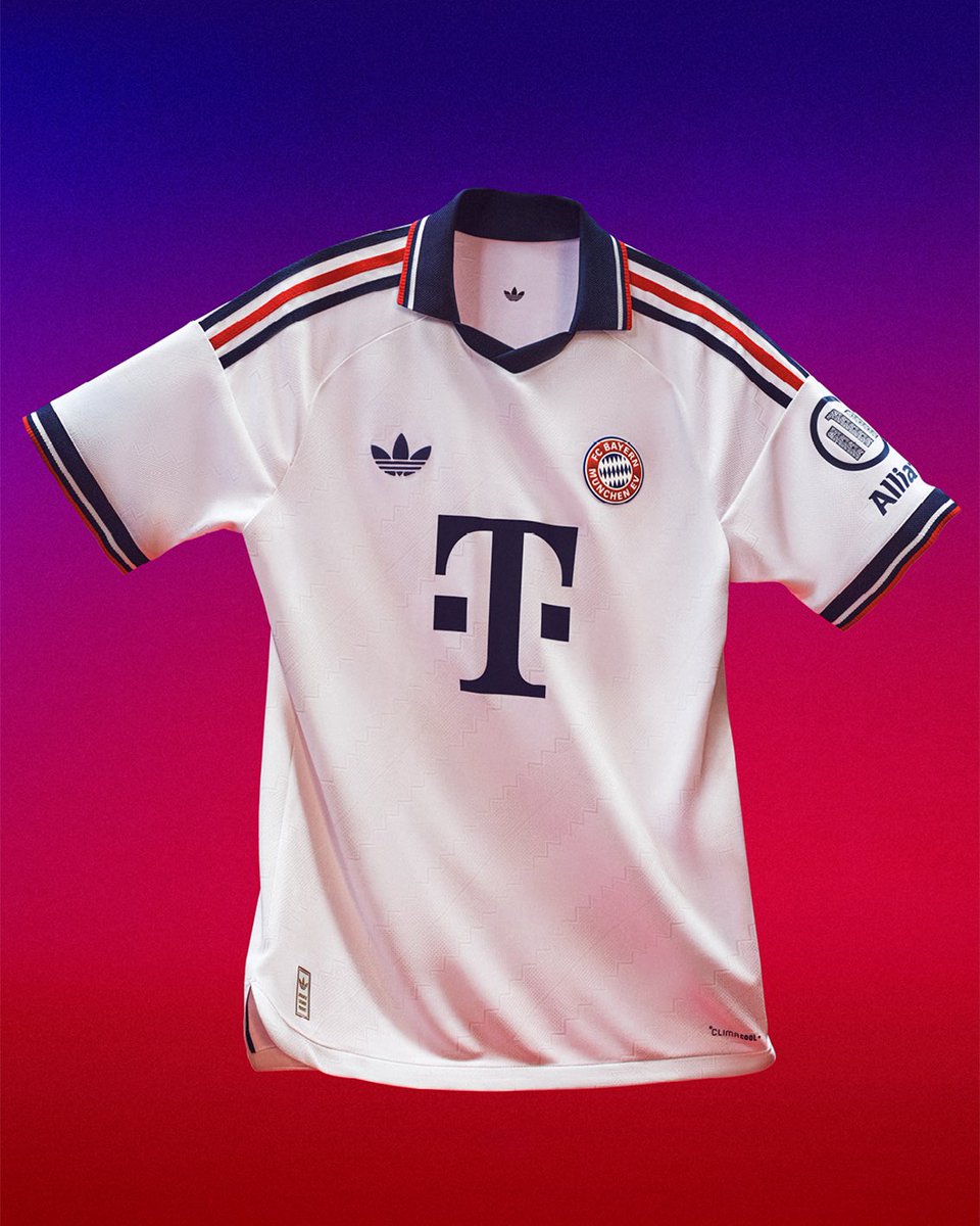 FCBayernEN's tweet photo. Inspired by our past. Made for now. 🤩

Our new FC Bayern away jersey 26/27. 

Available now: https://t.co/FCsZbfisLW https://t.co/Y65eMNG2Ah
