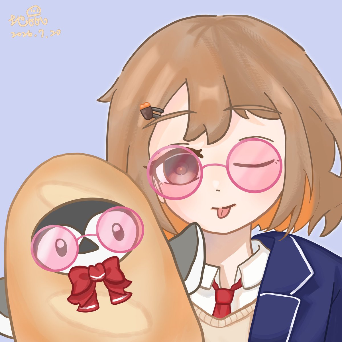 marmot_951267's tweet photo. #繪俄史藝術高等學院 

跟Amai 一起戴墨鏡拍照✨

（真的過超久才畫完😭😭） https://t.co/NCYPtGfUSl